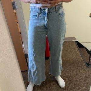 ZARA wide leg blue jeans